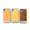 March Sales Promotion Products Blank Wood+Metal+TPU Cell Phone Case For iPhone X Custom Logo
