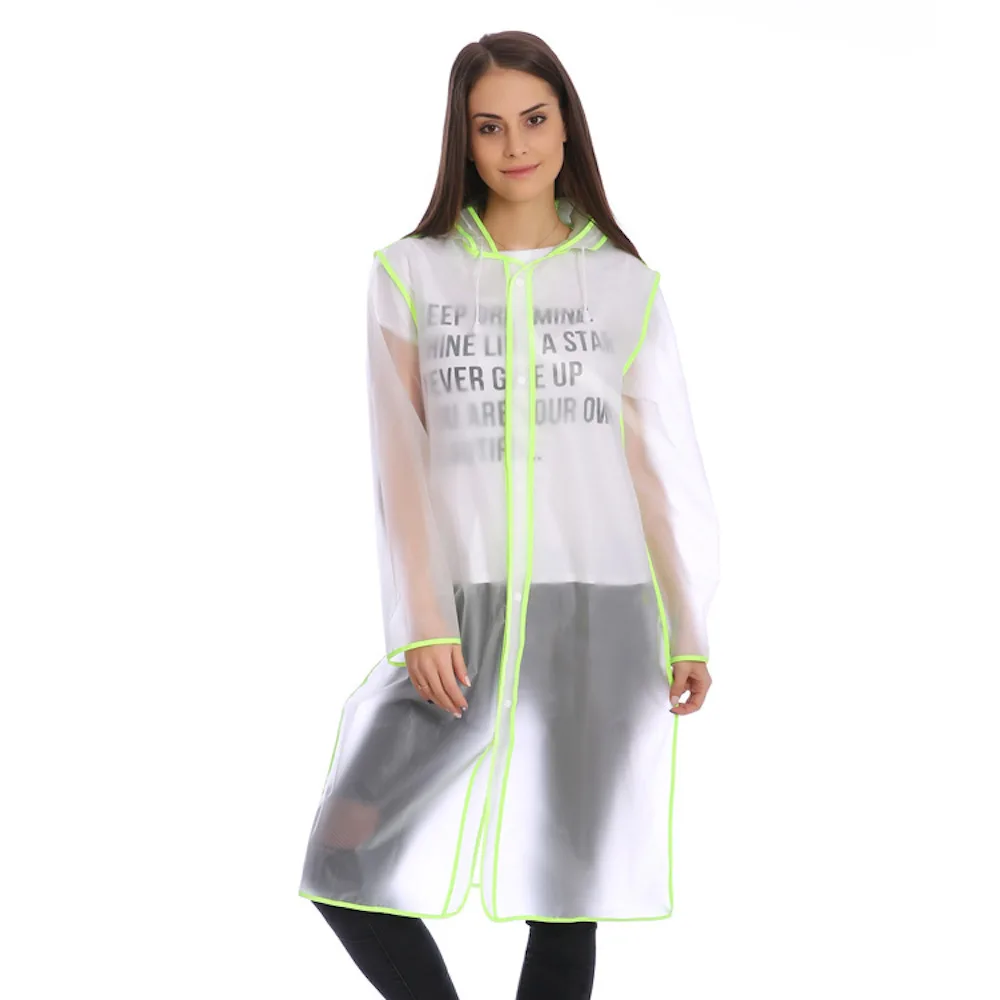 Eco friendly lightweight eva long purple raincoat