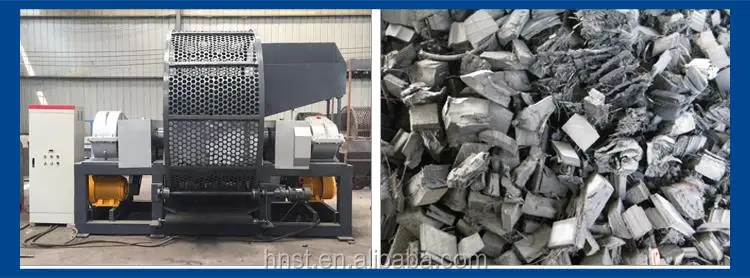 High efficiency waste tire crusher with long life