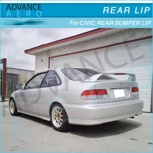 For 99 00 Honda Civic 2/4dr Pu Typer Style Rear Bumper Lip Spoiler