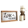 Rustic Home Decor Love You More Custom Wooden Led Signs