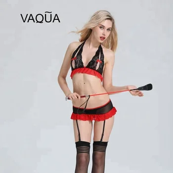 Women Open Breast Show Nipples Hot Erotic Lingerie Sexy Bra Mini Skirt Set Women Open Breast Show Nipples Hot Erotic Lingerie Sexy Bra Mini Skirt Set