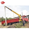2019 dongfeng hot sale 8t 10t 12t flatbed truck crane with flatbed