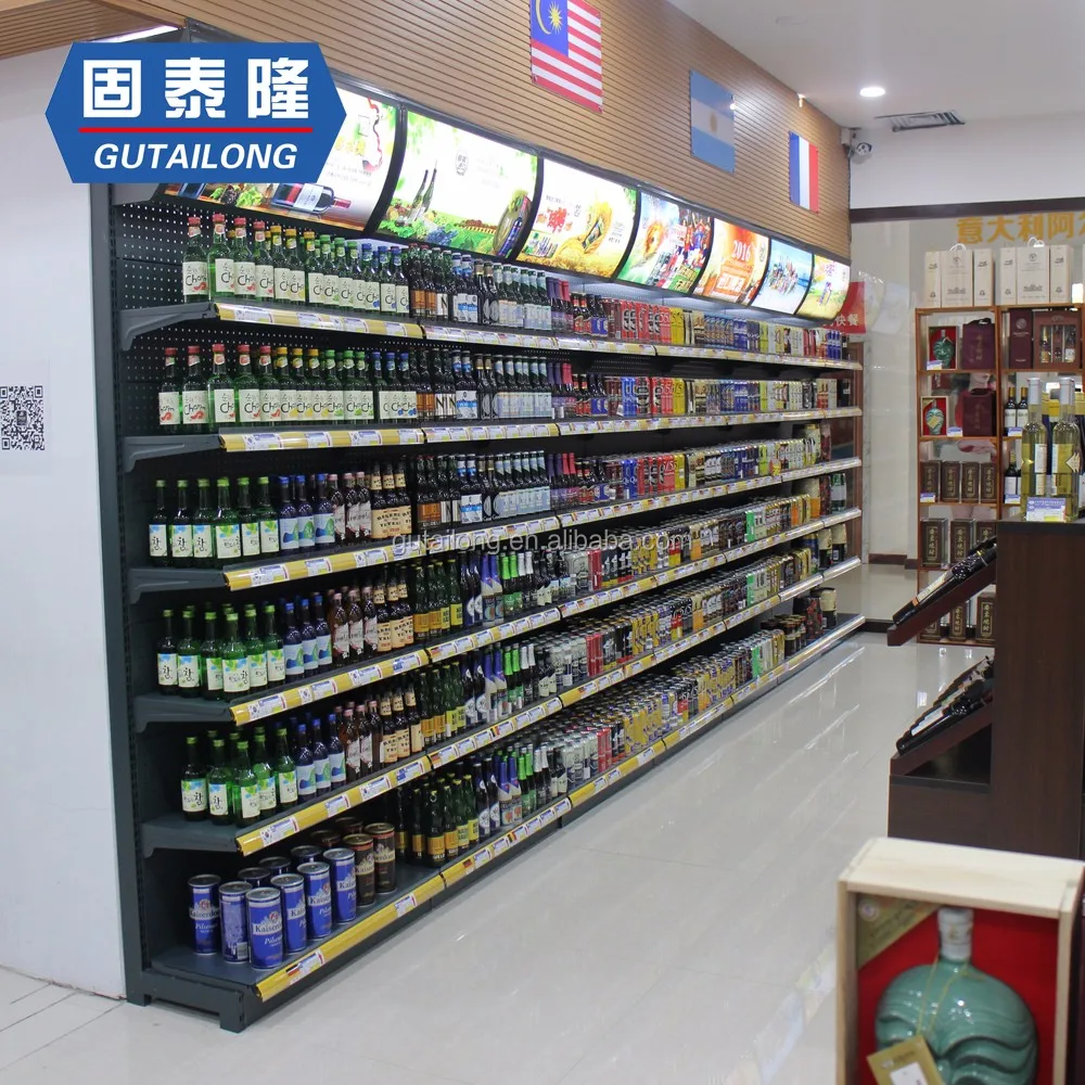 Retail Metal Grocery Store Shelves Supermarket Furniture Display