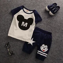 Baby Boys Clothes Mickey Shorts Sets Children Cartoon Animal Carters Suit Baby Girls Summer Vetement Bebe