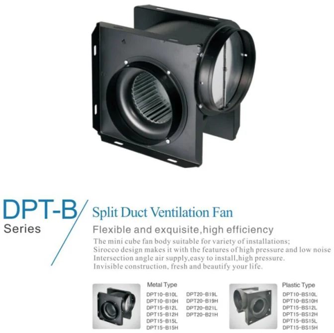 DPT-B Series Split Duct Ventilation Fan - POPULA， Misting fan, Air ...