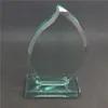 2018 hot sale new custom rain drop jade glass trophy and award for engraving