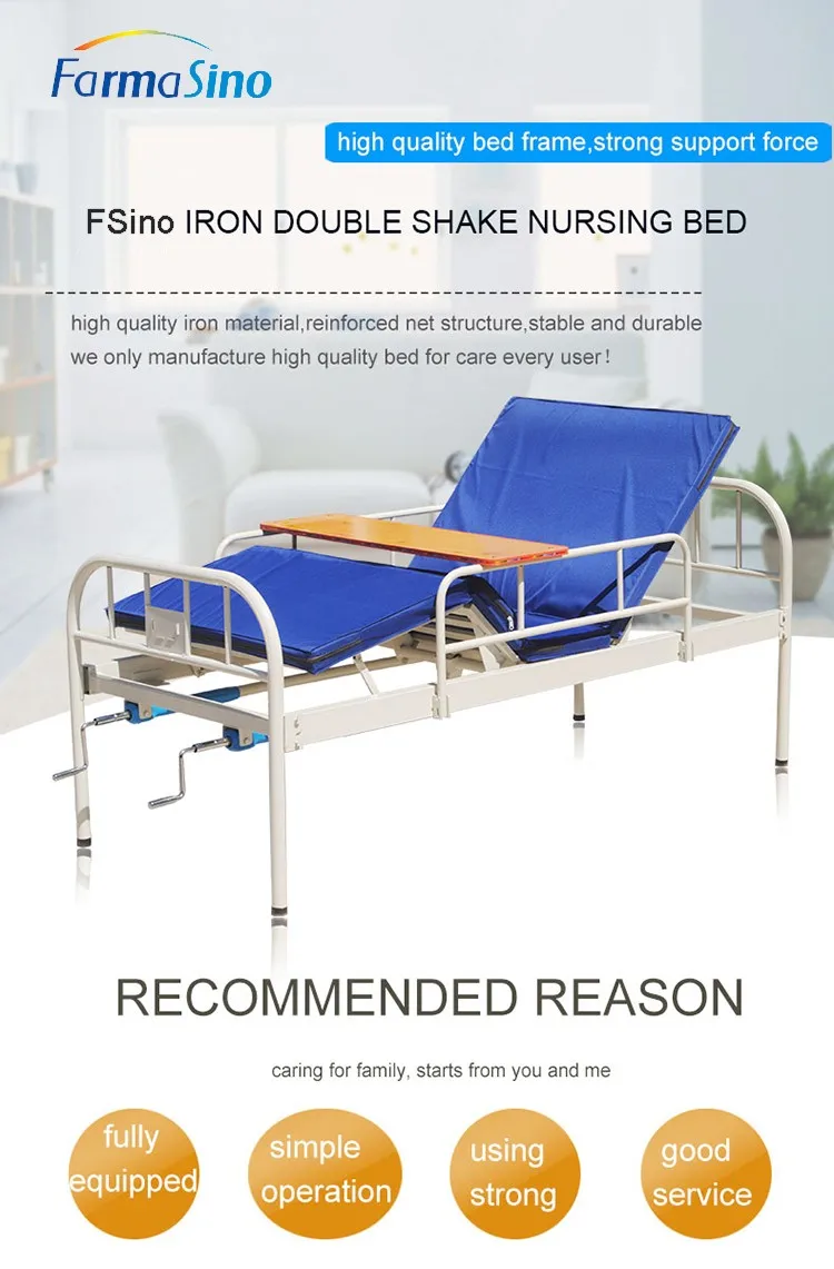 Adjustable Manual Medical Holpful Queen Size Hospital Bed, View patient
