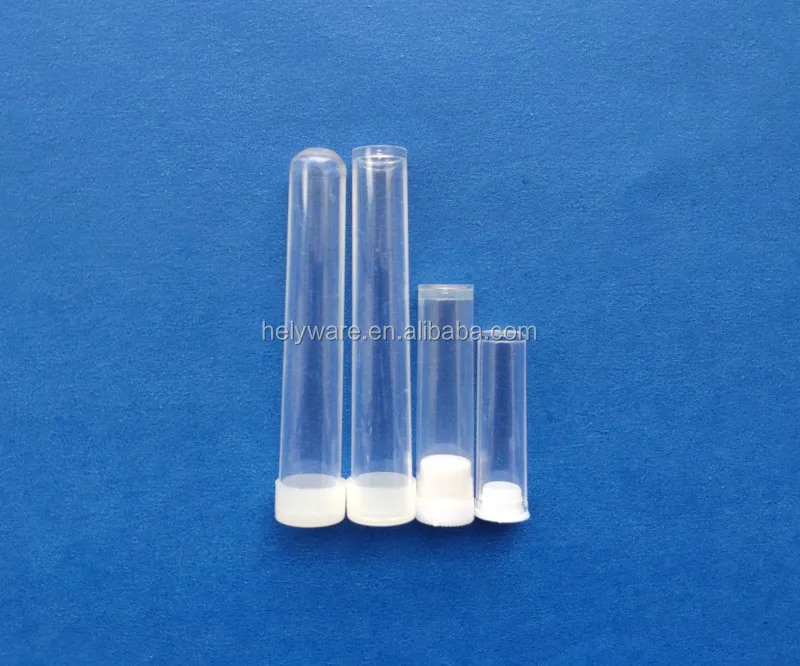 10*37mm Clear Mini Small Plastic Vial Test Tube For Seeds Granule Grain