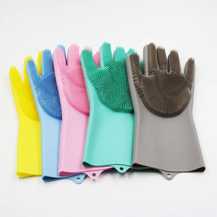 Ecofriendly Magic Dishwashing Silicone Gloves Cleaning Silicone
