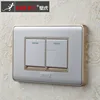 BIHU OEM quality double 2 gang usa south america socket wall switch stainless steel