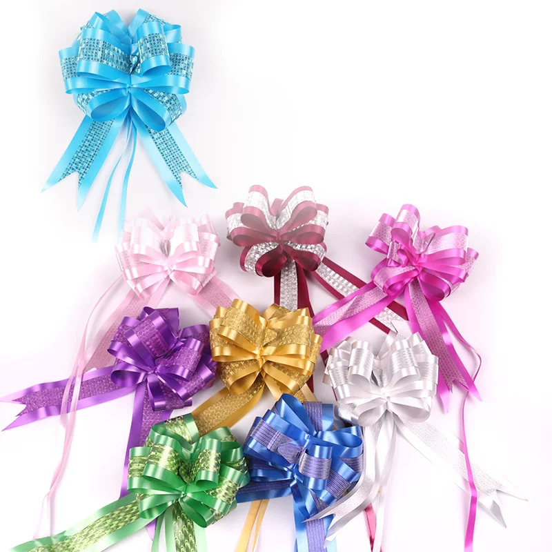 10pcs Organza Pull String Bows Wrap Ribbon For Wedding Party Buy Pull
