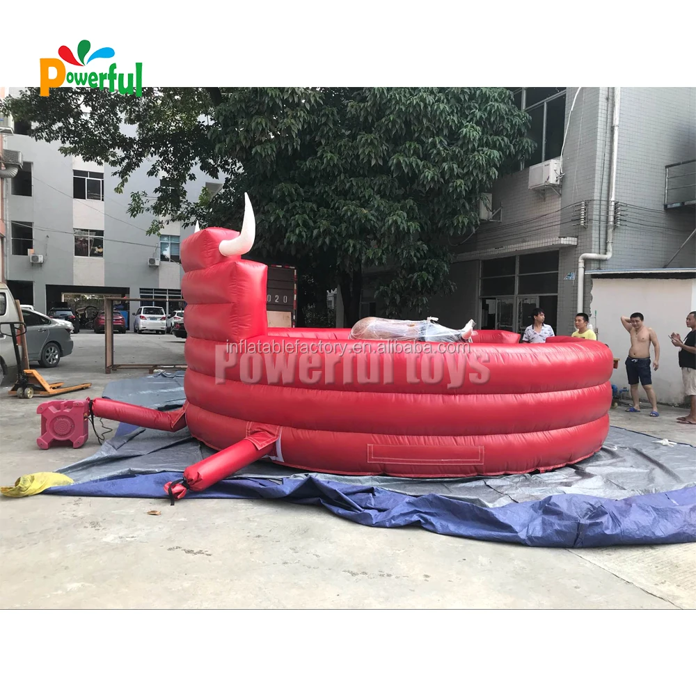 5m dia inflatable Rodeo bull game inflatable bull riding machine