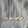 Dainty Custom Minimalist Coin Initial Necklace Tiny Personalized Family Kids Disk Letter Necklace