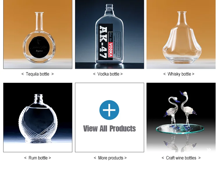 clear french square glass bottle