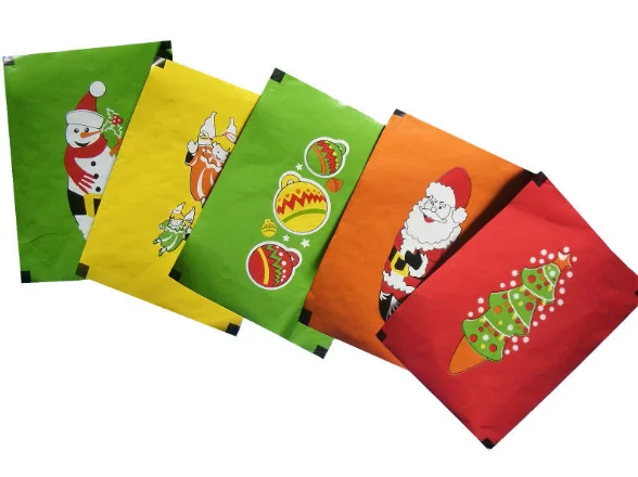 Christmas printed and embossing aluminum foil chocolate wrapping paper