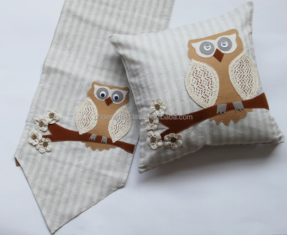 Owl Embroidery Decorative Cushion Pillow Cover Buy Handmade