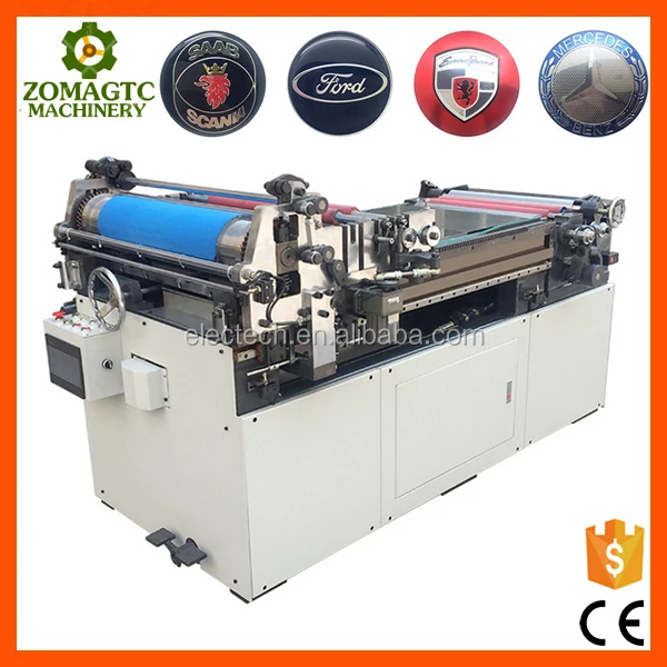 Metal name plate metal badge 4 color servo offset printing machine..jpg