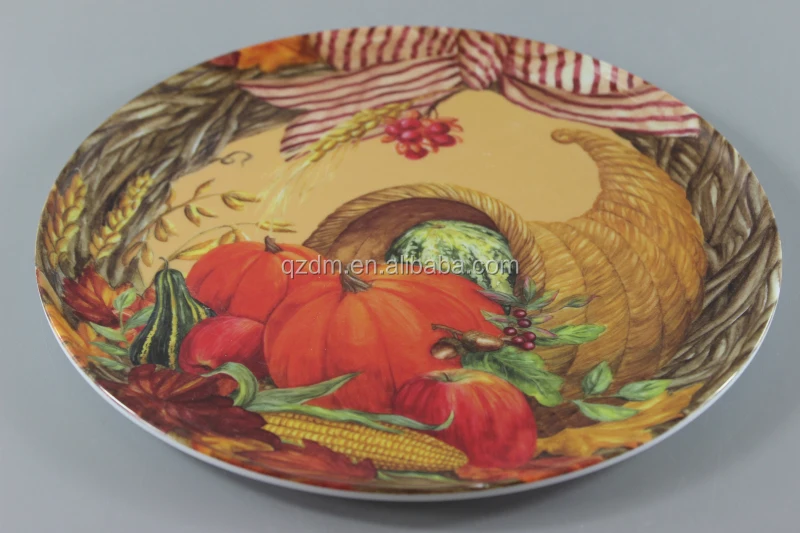 Pumpkin printing Melamine Dinner Plate Harvest festival