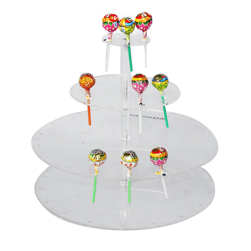 Wowlela Lollipop Porta fino a 20 cake pop trasparente 2 pezzi 16 x 9 x 4 cm in acrilico