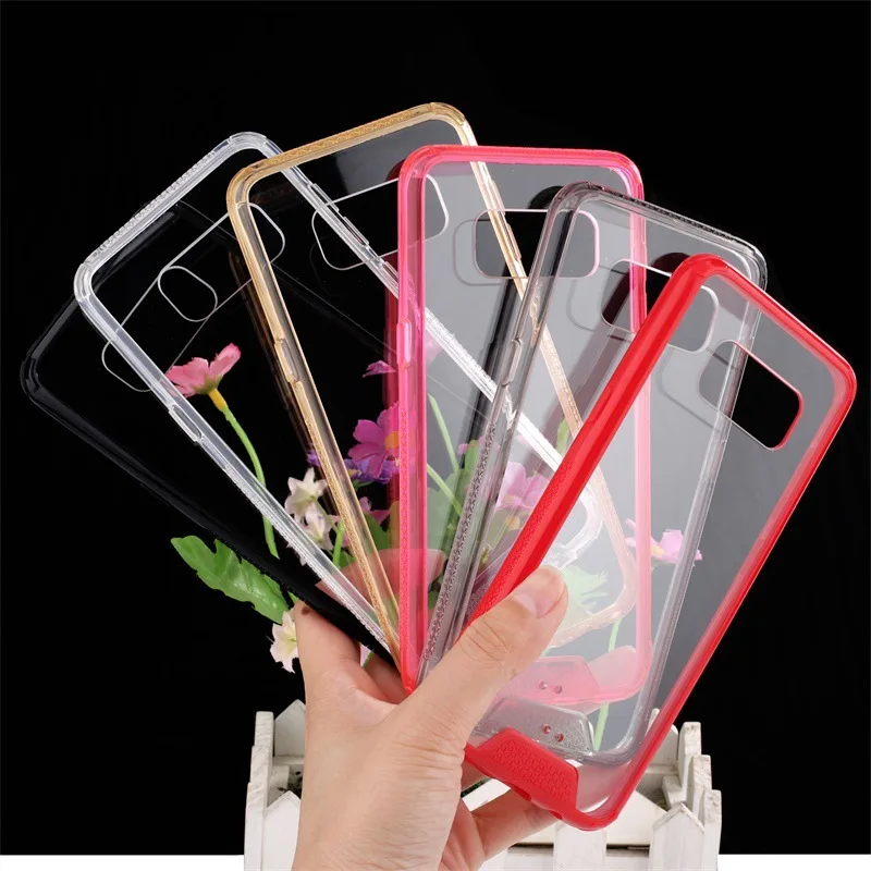 Ultra Soft Tpu Bumper Acrylic Cell Phone Case Cover For Samsung Galaxy S8 S8 plus S9 Note 8 Note 9