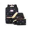 2019 stylish set 3 in1 middle high school canvas backpack lightweight printing canvas bookbag