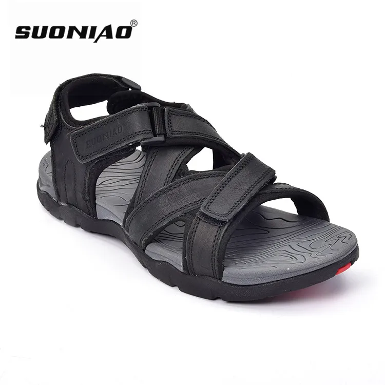 mens black leather dress sandals