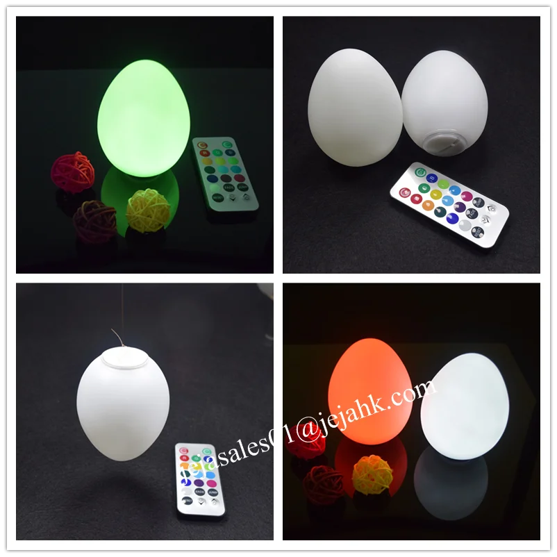 Battery Operated Floating Egg Shape Night Light With Remote Control ...