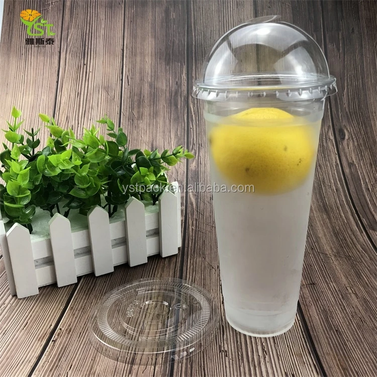 24oz Disposable Plastic Milkshake Cups With Dome Lid Buy Disposable