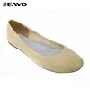 SEAVO fashion sweet style pump shoes ladies flat casual shoes