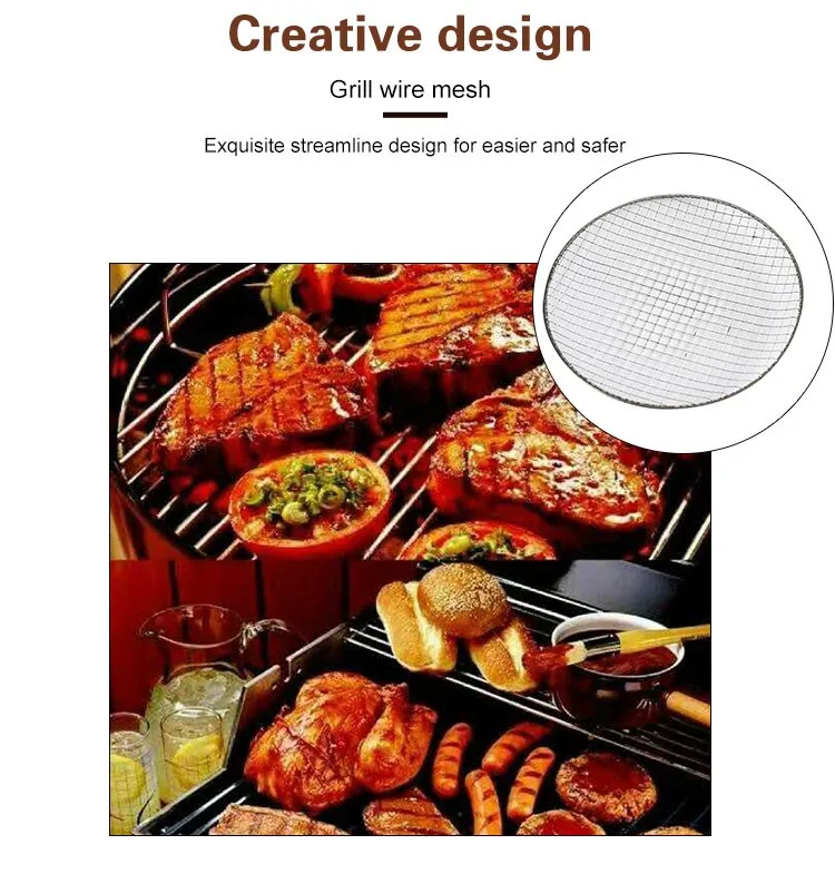 Stainless Steel Galvanized Round Barbecue Bbq Grill Wire Mesh Net Buy
