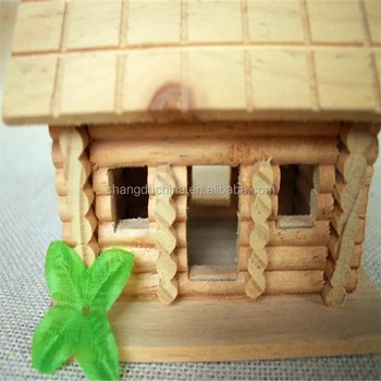 miniature wooden houses