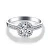 Factory customized engagement Factory customized engagement white moissanite 18K White gold ring price per karat moissanite ring