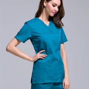 Medical scrubs clothing uniform dropshipping V neck polyester/cotton women nursing uniform nurse medical scrubs design Medical scrubs clothing uniform dropshipping V neck polyester/cotton women nursing uniform nurse medical scrubs design
