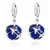 q99900380 New product 2017 jewelry rolling mill silver earrings hoop white