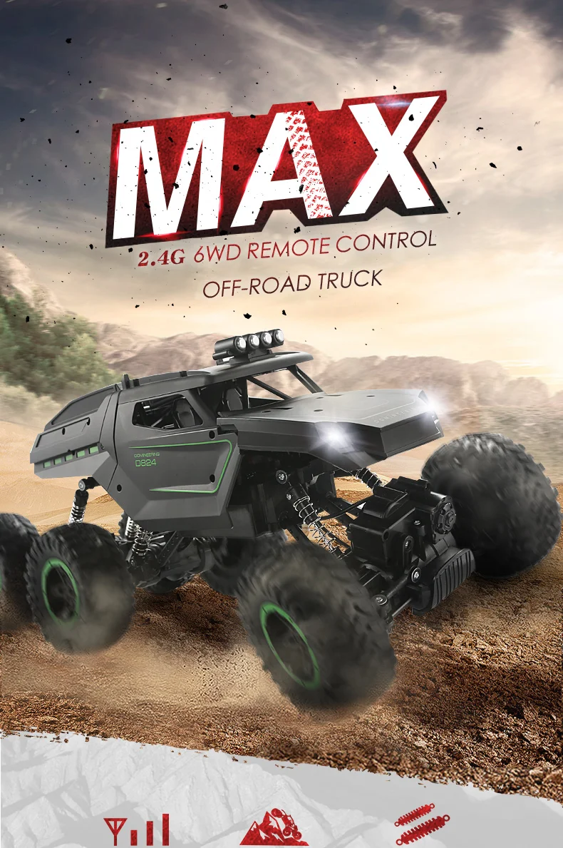 New Arrival JJRC MAX Q51 Off-road RC Car Q51A/Q51B /Q51C/Q51D 1: 12 6WD Drive Remote Control Truck High and Low Speed