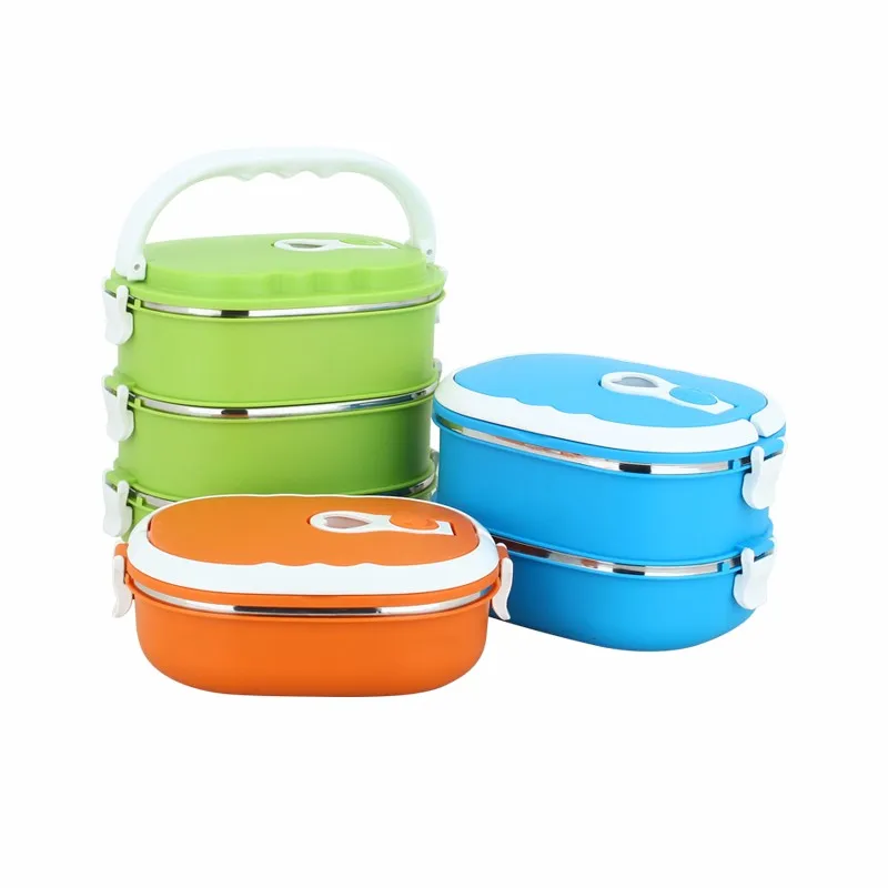 Rectangle Tiffin Lunch Box Bento Lunch Box Leakprood With Vacuum Seal