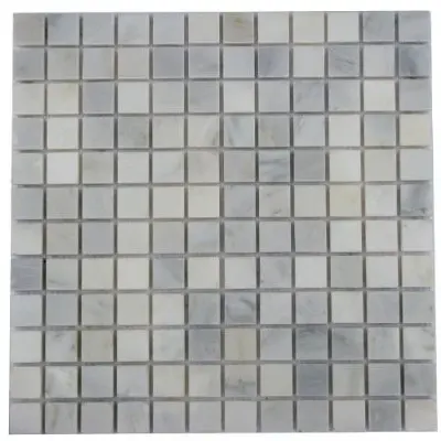 Bathroom Floors 2x2 Golden White Quartz Mosaic Tiles For