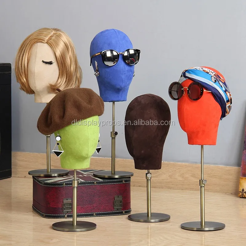 Female Head Mannequin Fashion Fabric Head Form Egg Head Fabric Cover