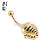 Gold Plated Dolphin Dangle Belly Ring Belly Button Piercing