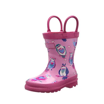 Girls Lovely Cute Animal Pattern Wholesale Child Rubber Rain Boots