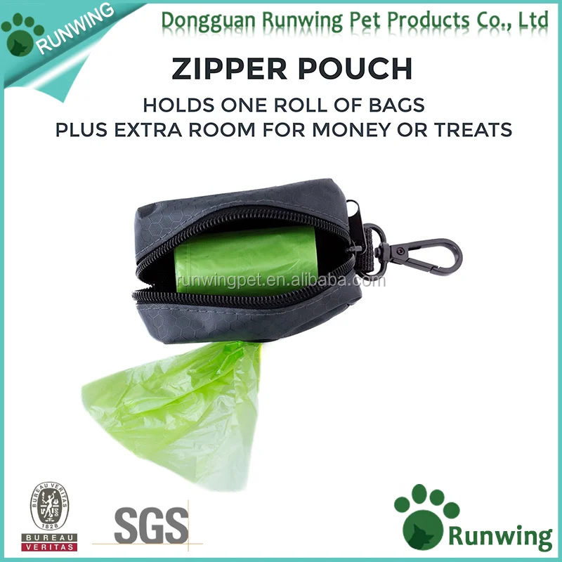 Wholesale Custom Print Logo Nylon Dog Poop Bag Holder Poop Bag