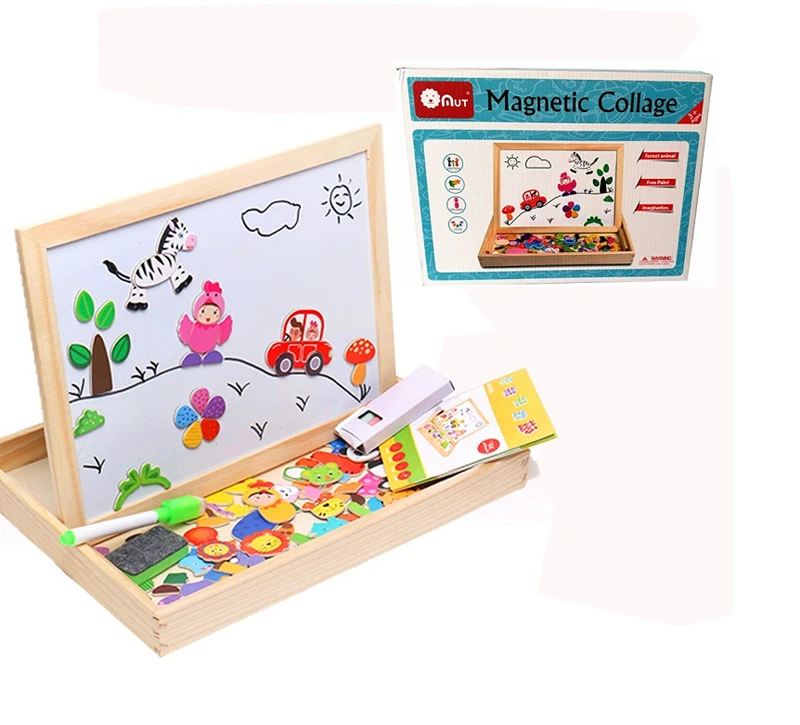 wooden magnetic puzzle