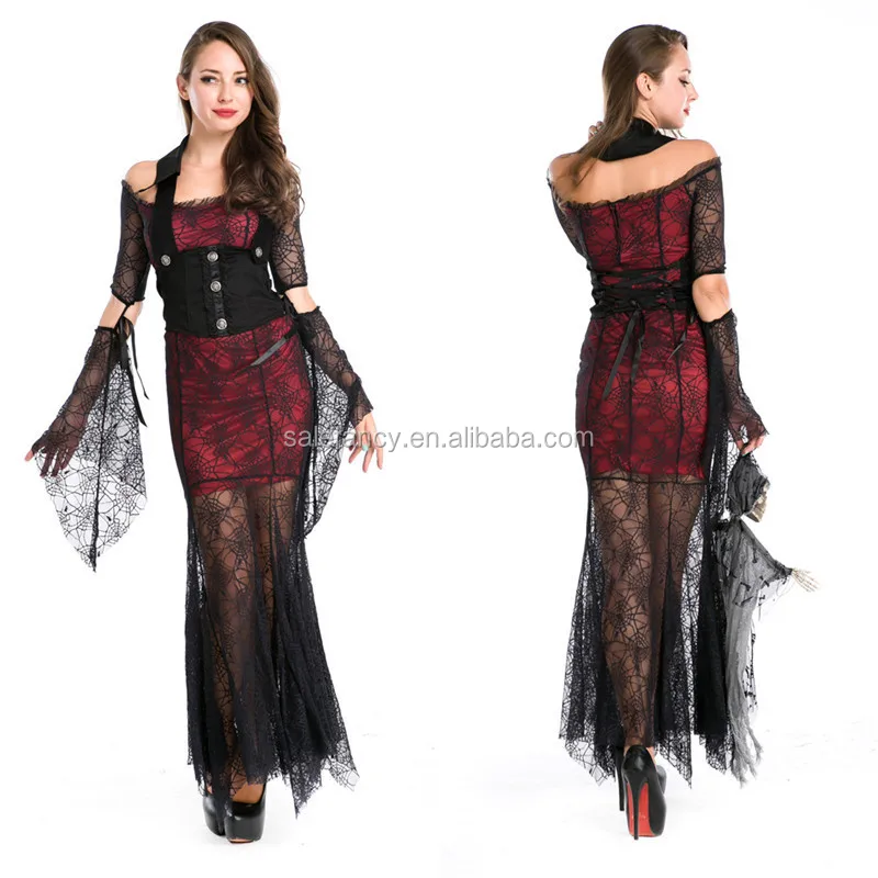 Vampire Costume Adult Victorian Vampiress Halloween Fancy Dress