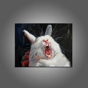 卸売価格手作り面白い動物抽象クレイジーウサギ油絵 Buy ウサギの油絵 クレイジーウサギ油絵 面白い動物 Product On Alibaba Com