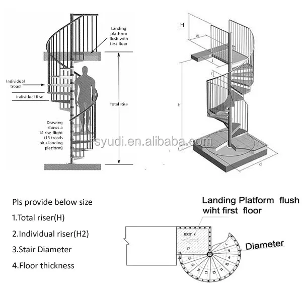 E Saving Stainless Steel Cable Railing Small Spiral Staircase E Saving Stainless Steel Cable Railing Small Spiral Staircase