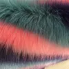 Luxurious Colorful Long Pile Plush Jacquard Faux Fur Fabric for Coat Vest Imitation Fake Fur