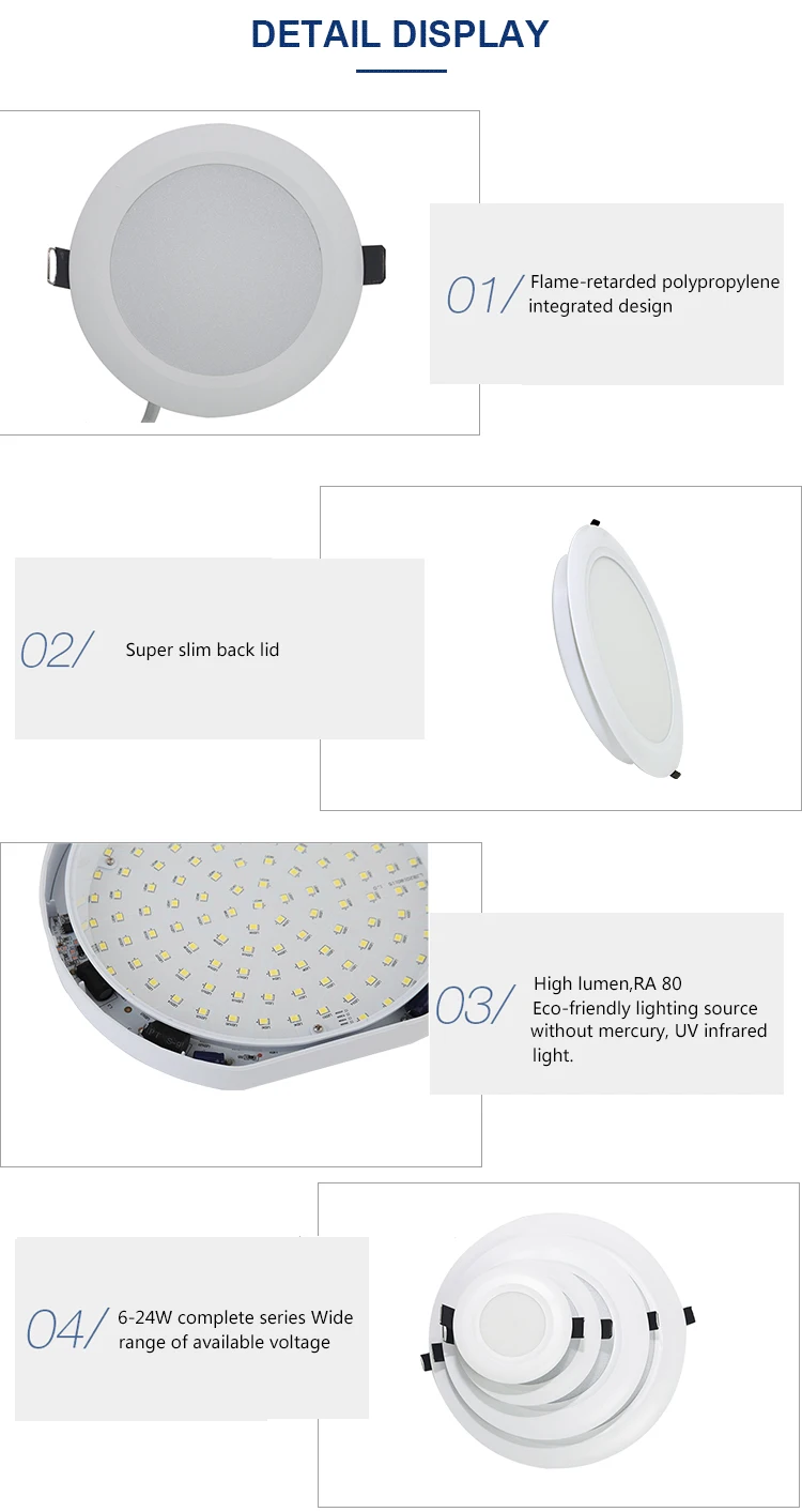 18W SMD chip led downlight panel light round slim recessed downlight