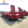 Heavy Duty 4 Axle 100 Ton Lowbed Trailer Low Bed Chassis Trailer For Transporter