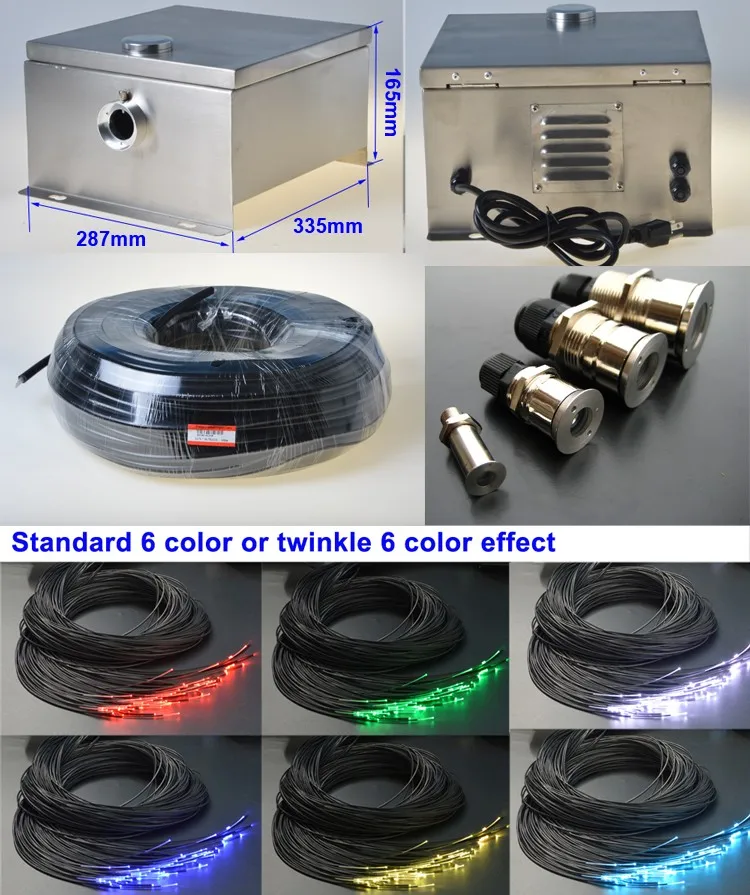 Fiber Optic Star Led Light Pool With Waterproof Emitter,Fiber Optic End